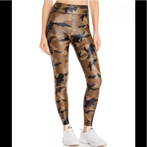 Koral Black Tan & Olive Camouflage Lustrous High Rise Leggings Size Medium NWT - Picture 3 of 16